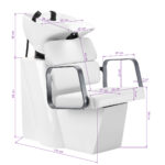 Unité De Lavage De Cheveux Gabbiano Porto Gris Blanc 10