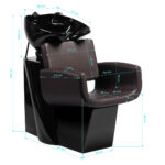 Unité De Lavage De Coiffure Gabbiano Mataro Brown 9