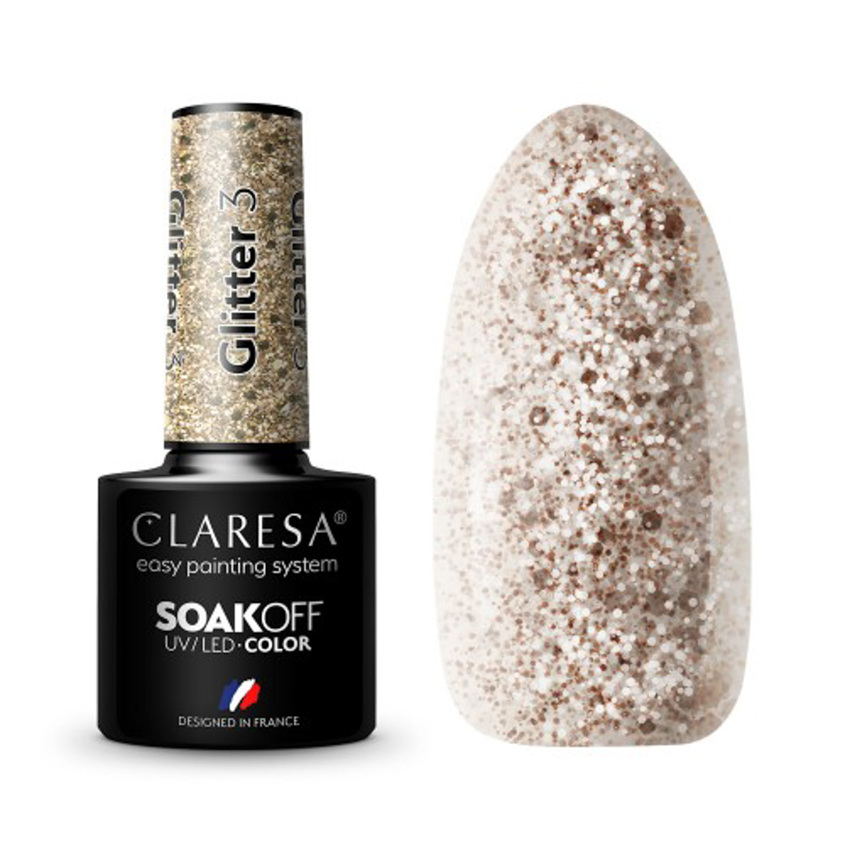 Vernis À Ongles Hybride Claresa À Paillettes 3-5 G Vernis À Ongles Hybride Claresa À Paillettes 3-5 G