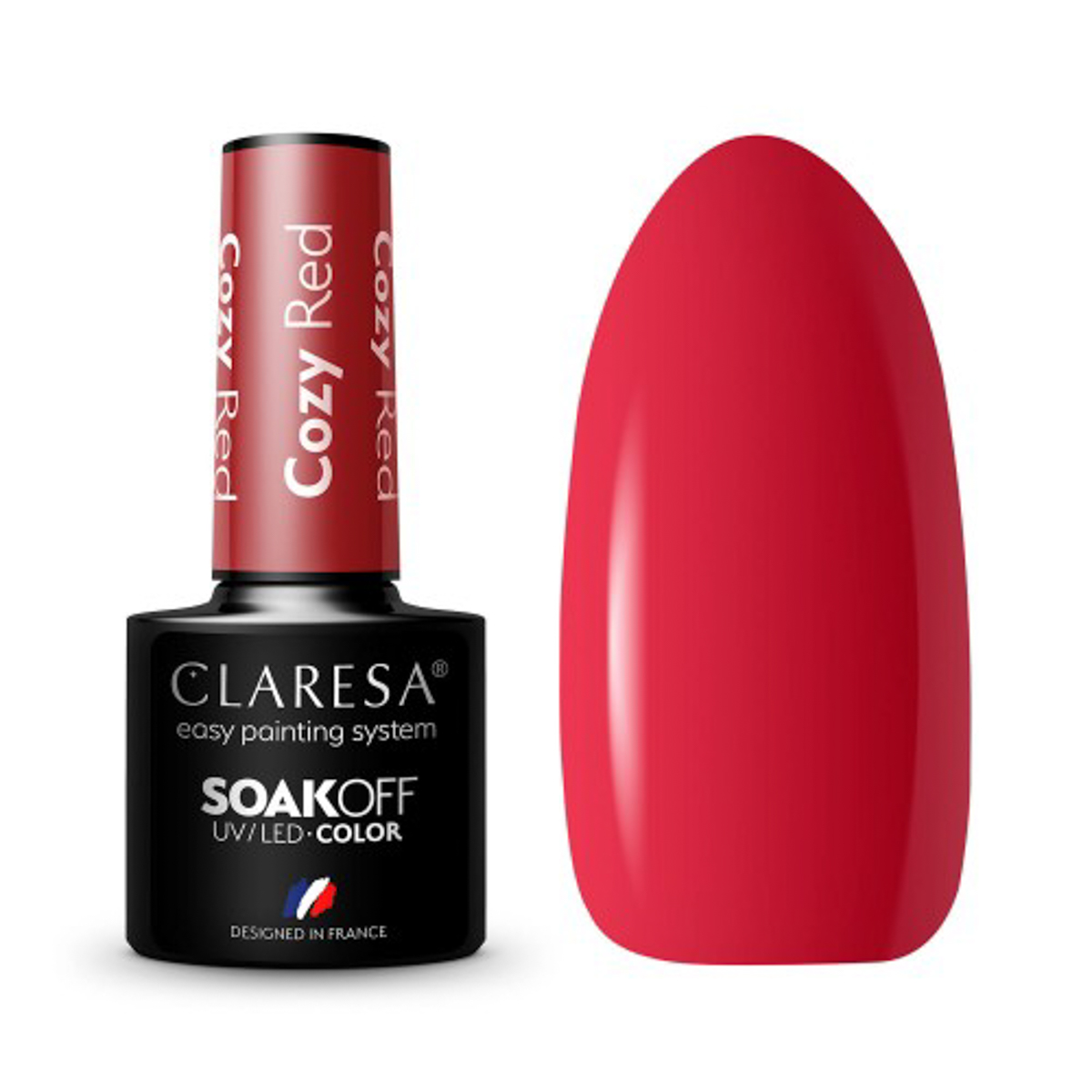 Vernis À Ongles Hybride Claresa Cozy Red - 5 G Vernis À Ongles Hybride Claresa Cozy Red - 5 G
