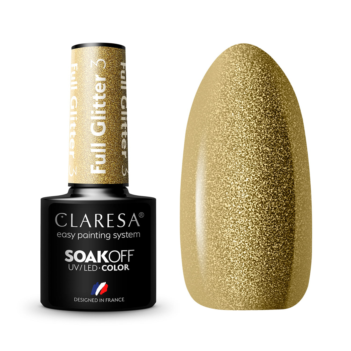 Vernis À Ongles Hybride Claresa Full Glitter 3-5G Vernis À Ongles Hybride Claresa Full Glitter 3-5G