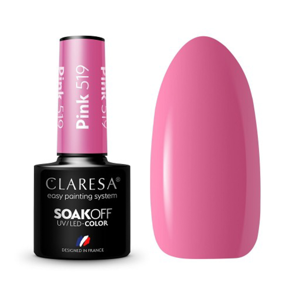 Vernis À Ongles Hybride Claresa Rose 519 - 5 G Vernis À Ongles Hybride Claresa Rose 519 - 5 G