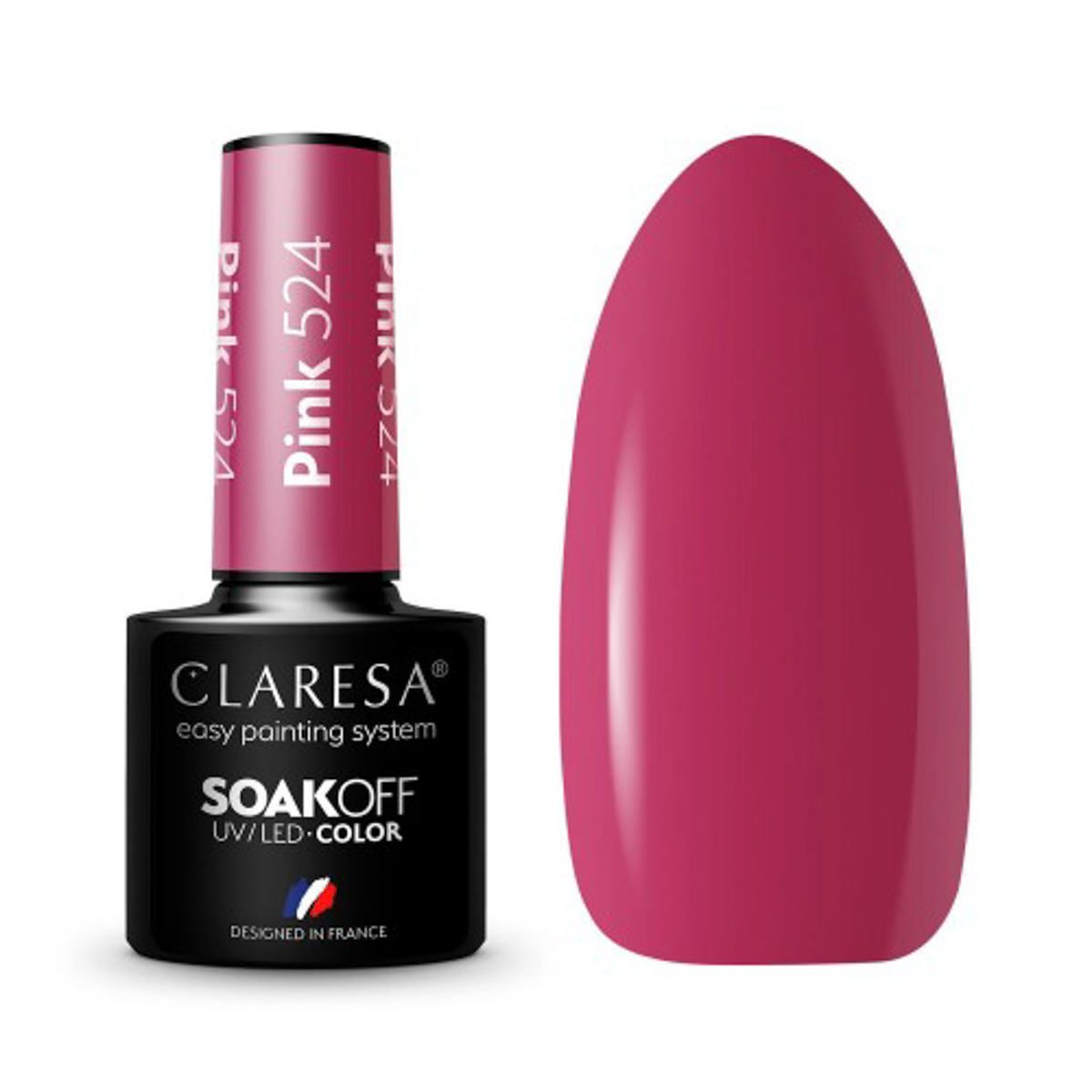 Vernis À Ongles Hybride Claresa Rose 524 - 5 G Vernis À Ongles Hybride Claresa Rose 524 - 5 G