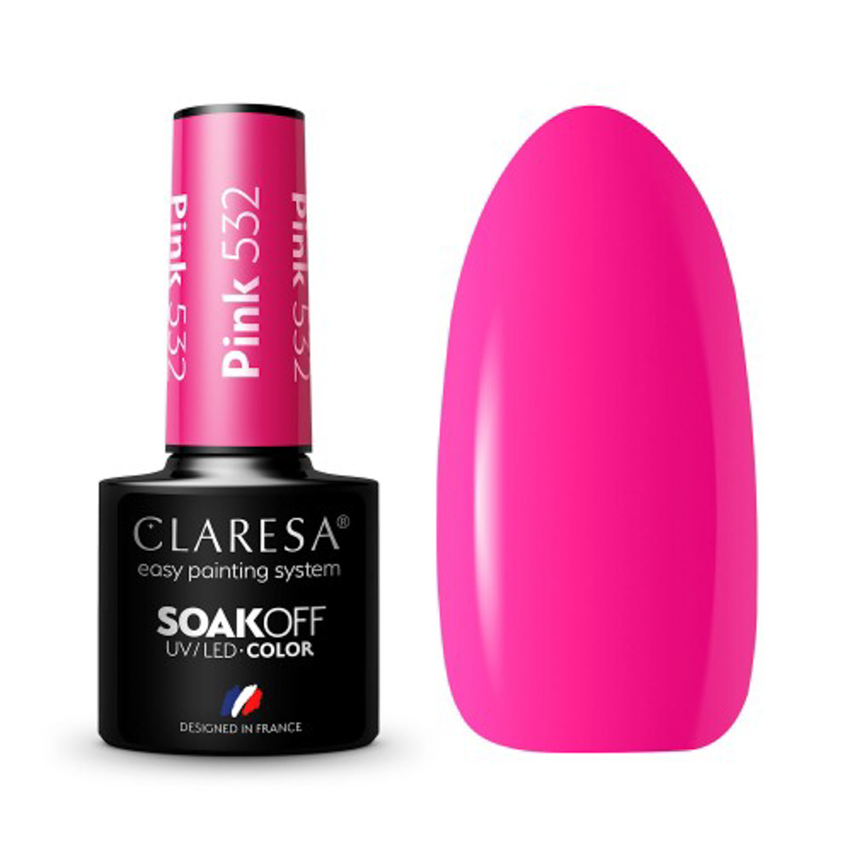 Vernis À Ongles Hybride Claresa Rose 532 - 5 G Vernis À Ongles Hybride Claresa Rose 532 - 5 G