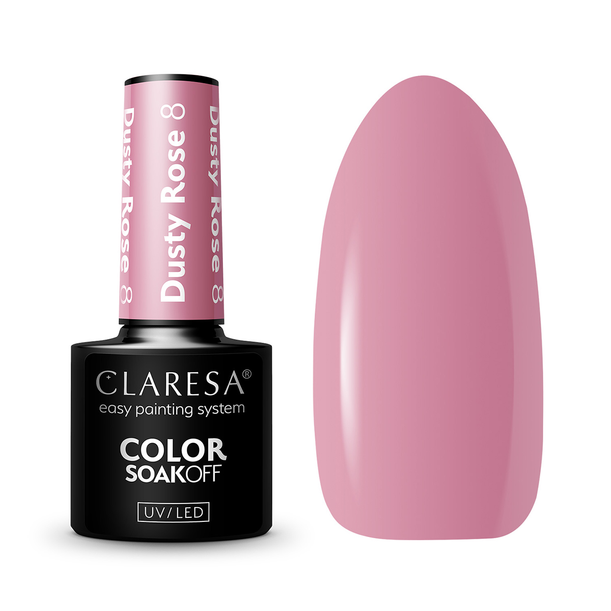 Vernis À Ongles Hybride Claresa Rose Poudre 8 - 5 G Vernis À Ongles Hybride Claresa Rose Poudre 8 - 5 G