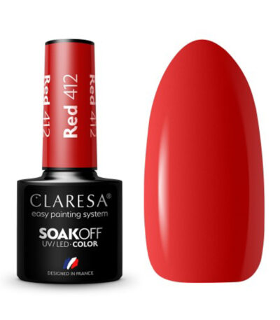 Vernis À Ongles Hybride Claresa Rouge 412 - 5 G