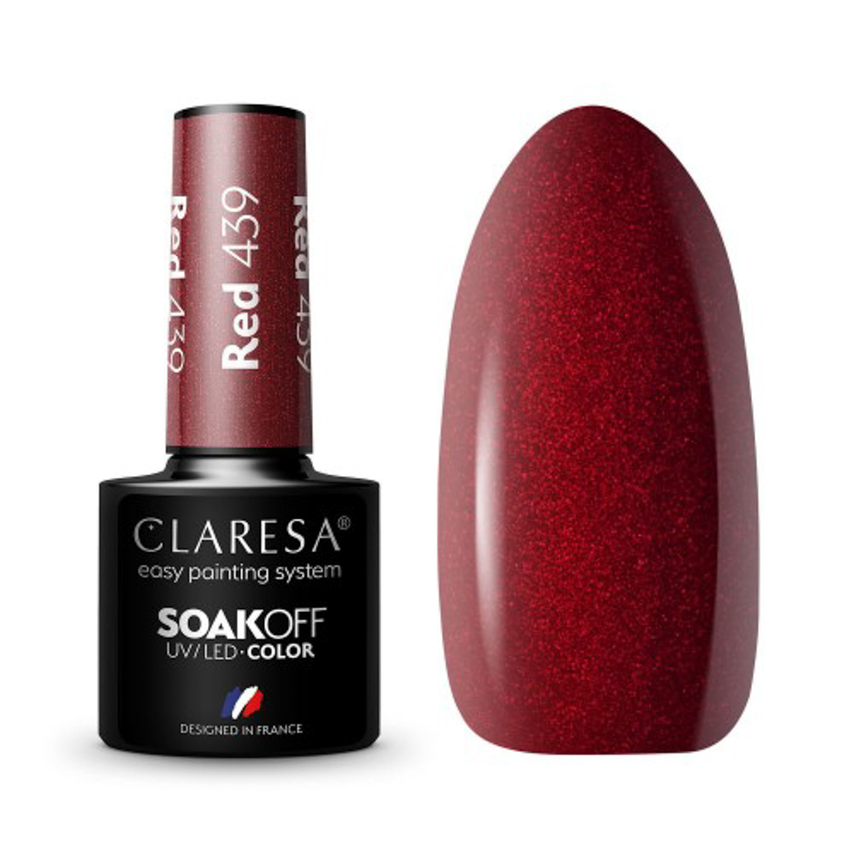 Vernis À Ongles Hybride Claresa Rouge 439 - 5 G Vernis À Ongles Hybride Claresa Rouge 439 - 5 G