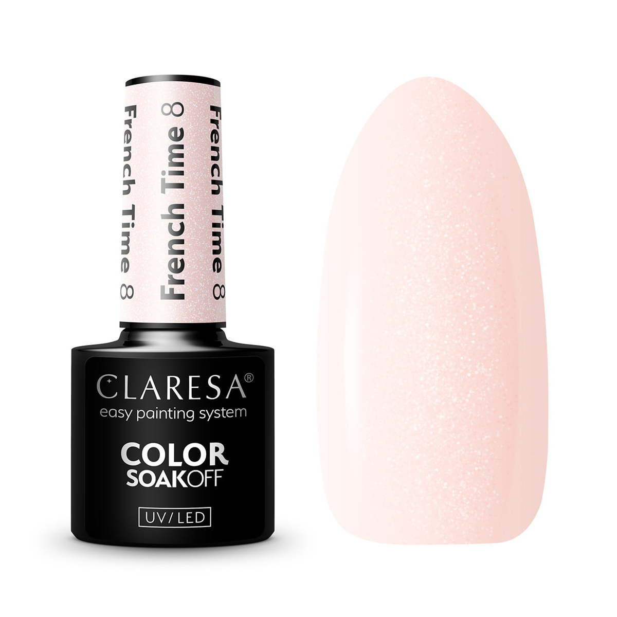 Vernis Hybride Claresa French Time 8 - 5 G Vernis Hybride Claresa French Time 8 - 5 G