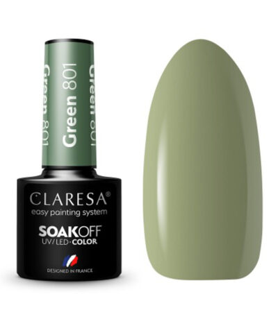 Vernis Hybride Claresa Vert 801 - 5 G
